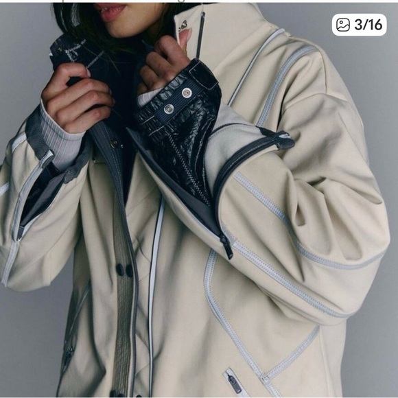 FP Movement by FREE PEOPLE:Moon Magic Fleece Lined Rain Coat ☔️ NWT - Picture 3 of 16